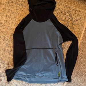 Melanzana Blue Textured Hoodie